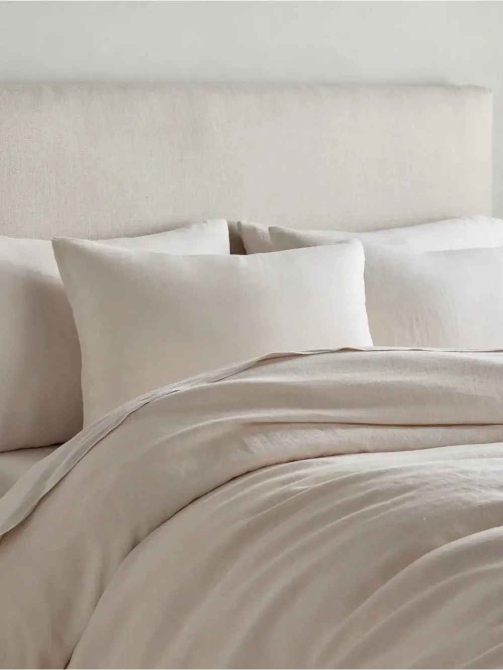 Quince European Linen Duvet Cover Set w/ Shams Full/Queen Sand NWOT MSRP $260